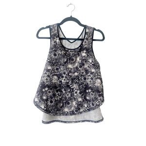 Lululemon Splint Singlet‎ Flowabunga Black and White Sleeveless Tank